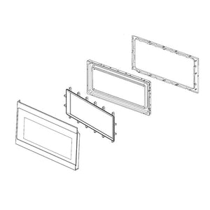 WHIRLPOOL W10890776 MICROWAVE DOOR (GENUINE OEM PART)