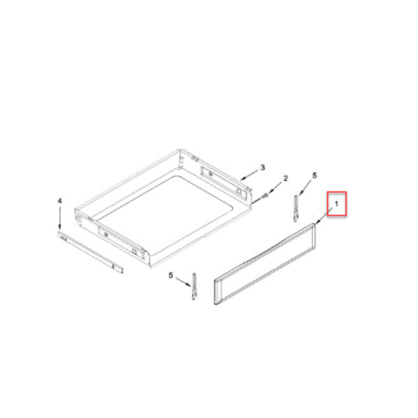 WHIRLPOOL W11297555 REFRIGERATOR DRAWER PANEL - (GENUINE OEM PART)