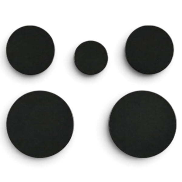 Whirlpool W11703346 Cooktop Burner Cap Kit - Black, Set of 5 (Genuine OEM Part)