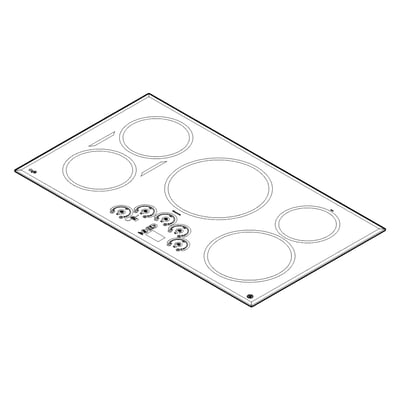 GE APPLIANCE WB62X32002 RANGE MAINTOP GLASS AND FRAME ASSEMBLY (GENUINE OEM PART)