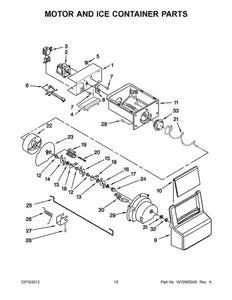 WHIRLPOOL WPW10558424 ICE-CONTNR (GENUINE OEM PART)