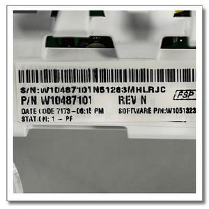 WHIRLPOOL W10487101 CENTRAL CONTROL UNIT ASSEMBLY VMW CL-120V 5072 (GENUINE OEM PART)