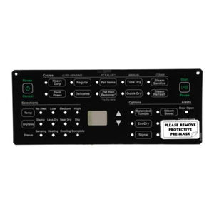 SPEED QUEEN D518566 Dryer Control Panel Overlay (Genuine OEM Part)