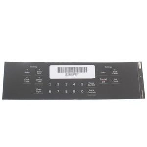 GE APPLIANCE WB07X26752 FACEPLATE GRAPHICS (GY) (GENUINE OEM PART)