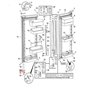 FISHER & PAYKEL 821443 DOOR STOP