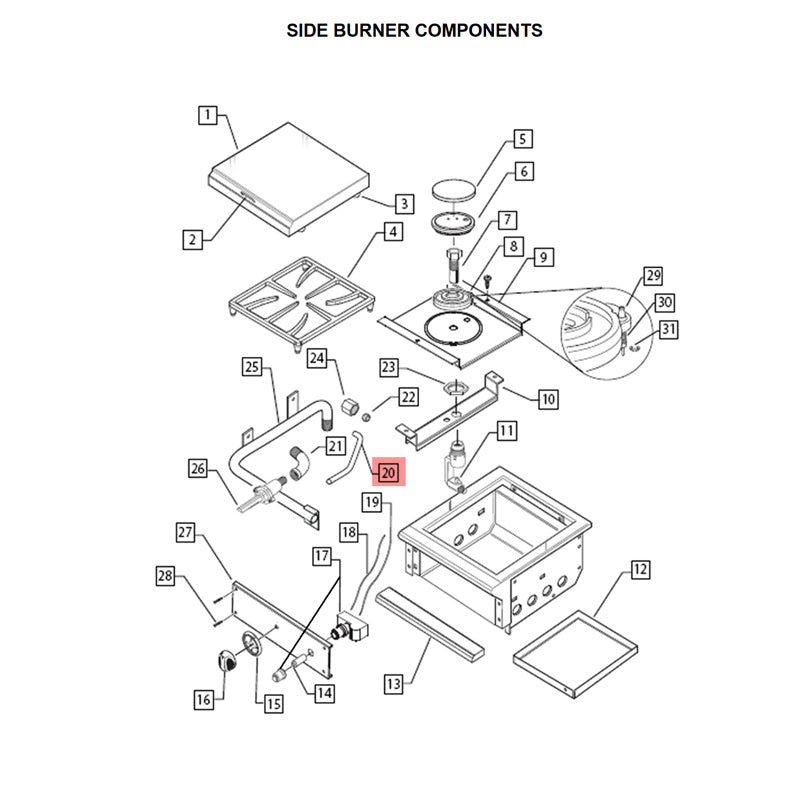 FISHER &amp; PAYKEL 212399 TUBING FRONT BURNER (genuine oem part) - Parts Solution Group