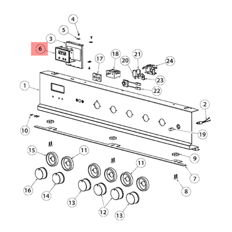 FISHER &amp; PAYKEL 577015 PROGRAMMER 3 BUTTON RED (genuine oem part) - Parts Solution Group