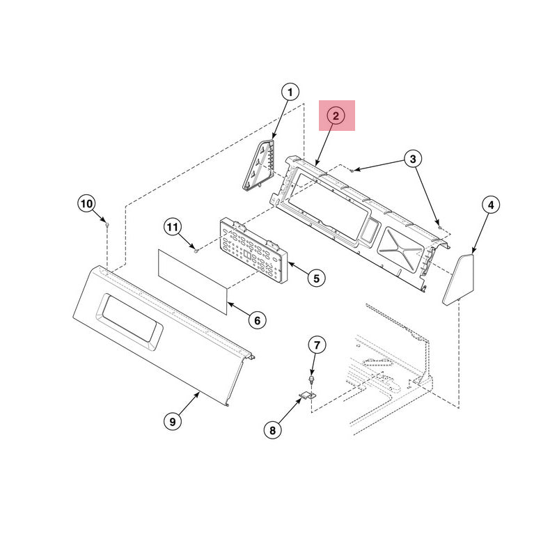 SPEED QUEEN 203708 HEC SUPPORT CONTROL PANEL (GENUINE OEM PART) - Parts Solution Group