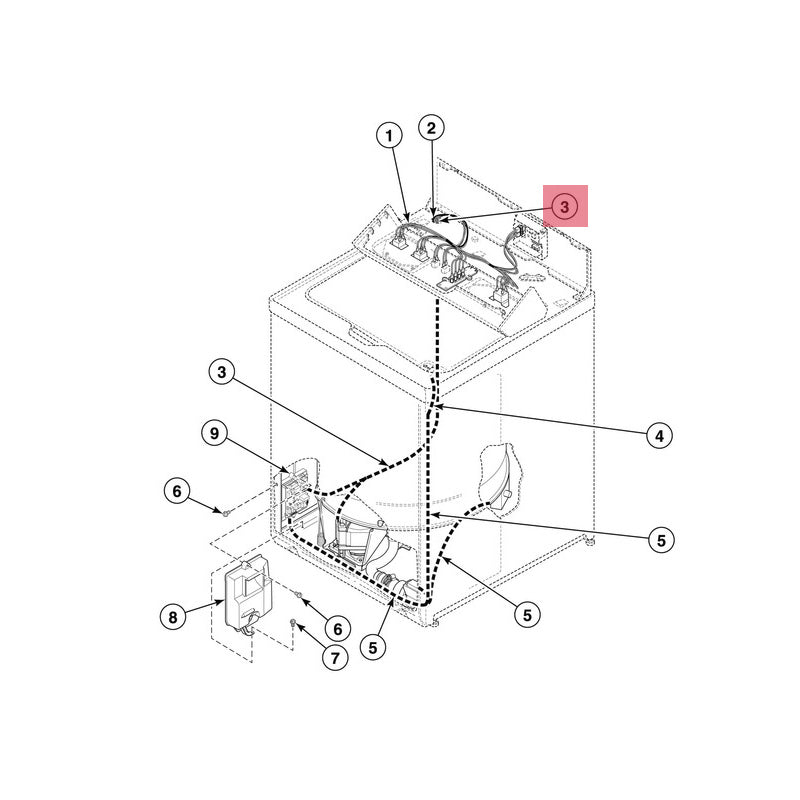 SPEED QUEEN 204113 PRESSURE SENSOR HARNESS (GENUINE OEM PART) - Parts Solution Group