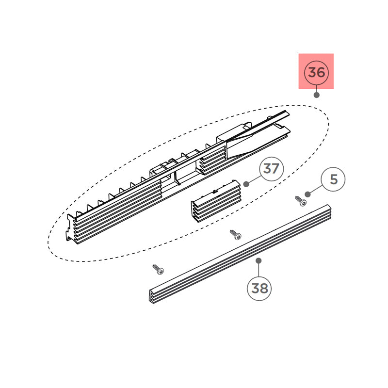 FISHER &amp; PAYKEL 847372 FIXED GRILLE ASSEMBLY (genuine oem part) - Parts Solution Group