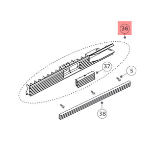 FISHER & PAYKEL 847372 FIXED GRILLE ASSEMBLY (genuine oem part)