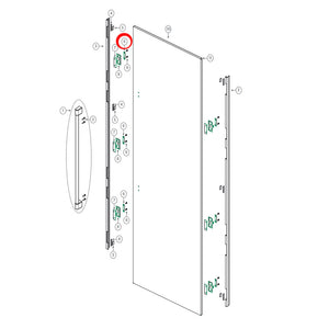 FISHER & PAYKEL 838201 BRACKET SLIDER DOOR SKIN (genuine oem part)