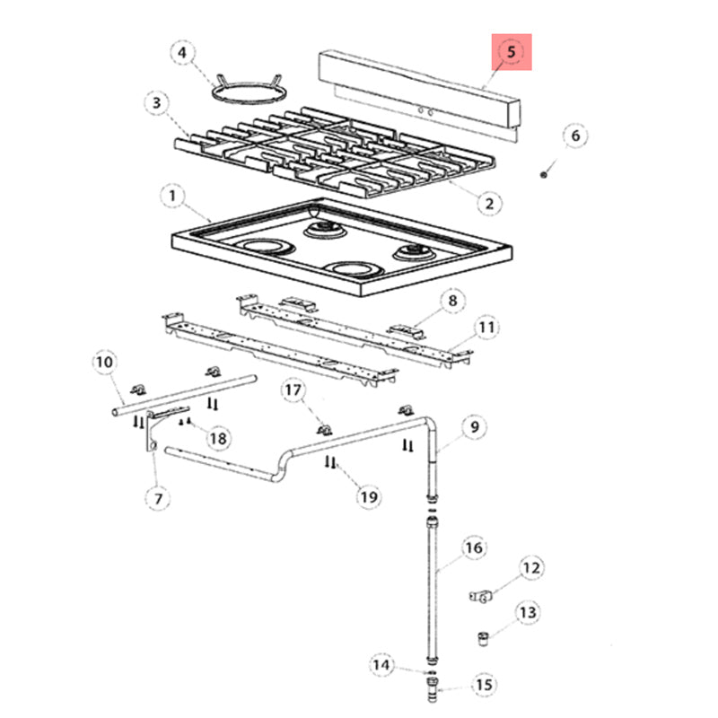 FISHER &amp; PAYKEL 577093 REAR TRIM (genuine oem part) - Parts Solution Group