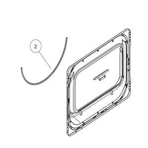 FISHER & PAYKEL WW02L00145 GASKET DOOR (NOTCHED) (genuine oem part)