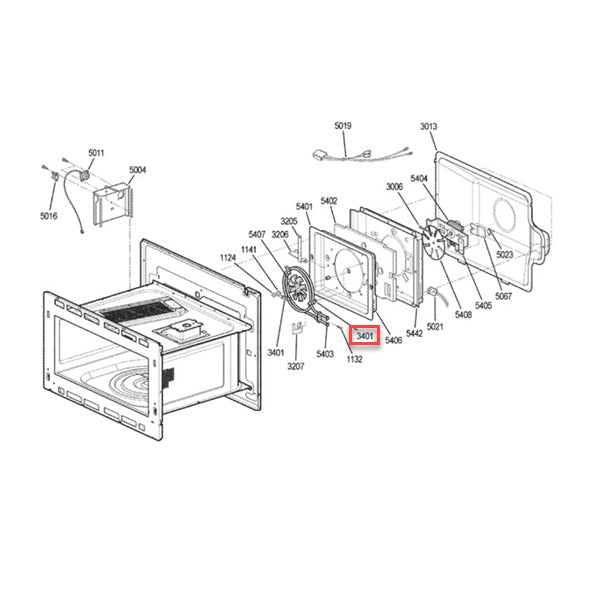 GE APPLIANCE WB02X32605 MICROWAVE HEATER HOLDER (GENUINE OEM PART) - Parts Solution Group