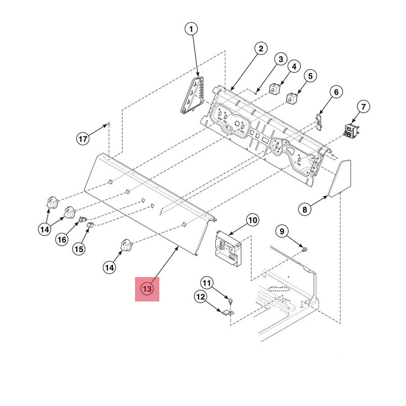 SPEED QUEEN 203989 GRAPHIC CONTROL TLW PANEL (GENUINE OEM PART) - Parts Solution Group