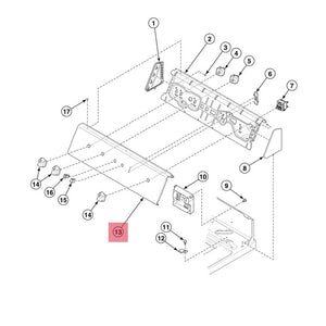 SPEED QUEEN 203989 GRAPHIC CONTROL TLW PANEL (GENUINE OEM PART)