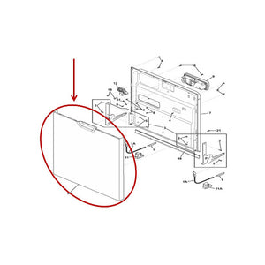 FRIGIDAIRE 5304506792 DOOR ASSEMBLY (genuine oem part)