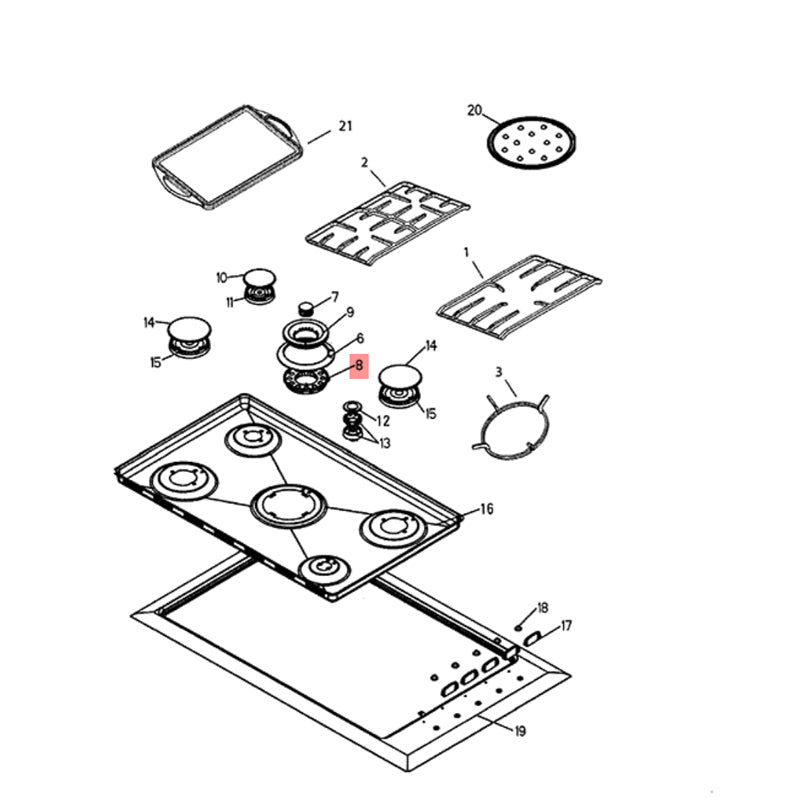 FISHER &amp; PAYKEL 531645 BURNER RING (genuine oem part) - Parts Solution Group