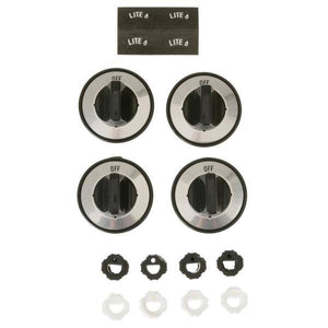 GE APPLIANCE PM3X88DS RANGE SURFACE BURNER KNOB KIT (GENUINE OEM PART)