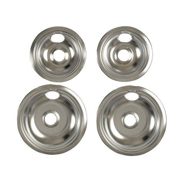 FRIGIDAIRE L304458797 SMART CHOICE 6 IN AND 8 IN CHROME DRIP BOWL SET (genuine oem part) - Parts Solution Group