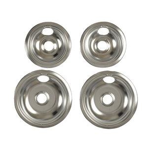 FRIGIDAIRE L304458797 SMART CHOICE 6 IN AND 8 IN CHROME DRIP BOWL SET (genuine oem part)