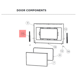 FISHER & PAYKEL 243765 HINGE DOOR (genuine oem part)