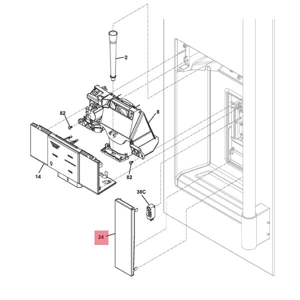 FRIGIDAIRE 5304523071 PADDLE ASSEMBLY (genuine oem part) - Parts Solution Group