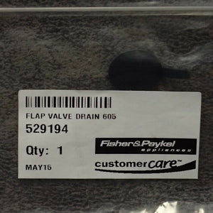 FISHER & PAYKEL 529194 FLAP DRAIN VALVE (genuine oem part)