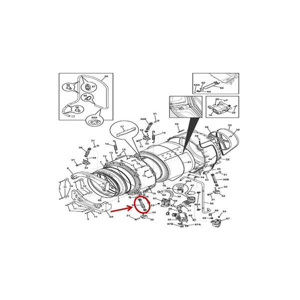 FRIGIDAIRE 137412701 SHOCK ABSORBER (genuine oem part) - Parts Solution Group