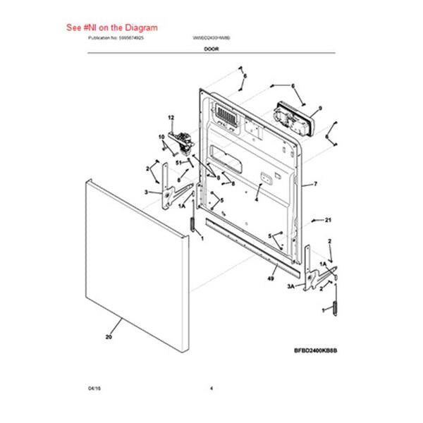 FRIGIDAIRE 154647101 HINGE PIN (GENUINE OEM PART)
