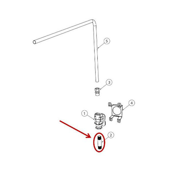 FISHER &amp; PAYKEL 212134 NIPPLE BLACK 1/2 NPT X 3.25 (GENUINE OEM PART) - Parts Solution Group