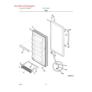 FRIGIDAIRE 216514000 END CAP (GENUINE OEM PART)