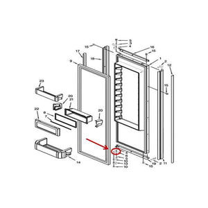 WHIRLPOOL 2252293 REFRIGERATOR DOOR HINGE (SILVER) (GENUINE OEM PART)