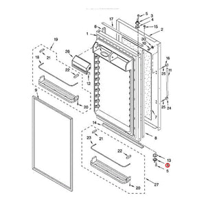 WHIRLPOOL 2302928 REFRIGERATOR LOWER HINGE ASSEMBLY (GENUINE OEM PART)