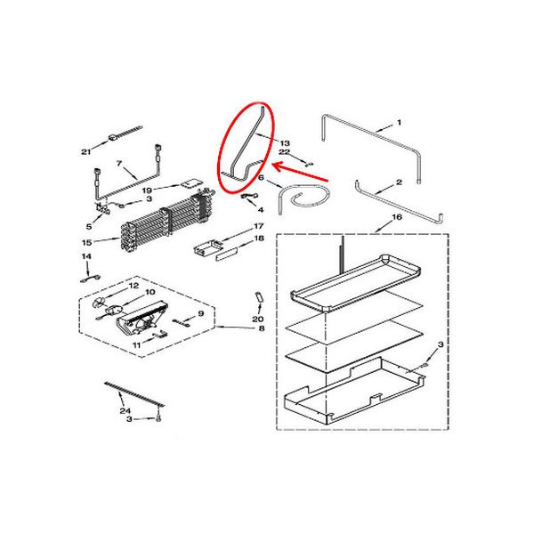 WHIRLPOOL 2309073 REFRIGERATOR DISCHARGE TUBE (GENUINE OEM PART) - Parts Solution Group