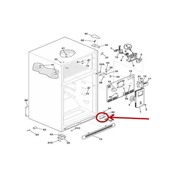 FRIGIDAIRE 240516621 LOWER HINGE BRACKET (GENUINE OEM PART) - Parts Solution Group