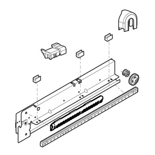 FRIGIDAIRE 241883705 REFRIGERATOR FREEZER BASKET SLIDE RAIL ASSEMBLY LEFT (GENUINE OEM PART) - Parts Solution Group