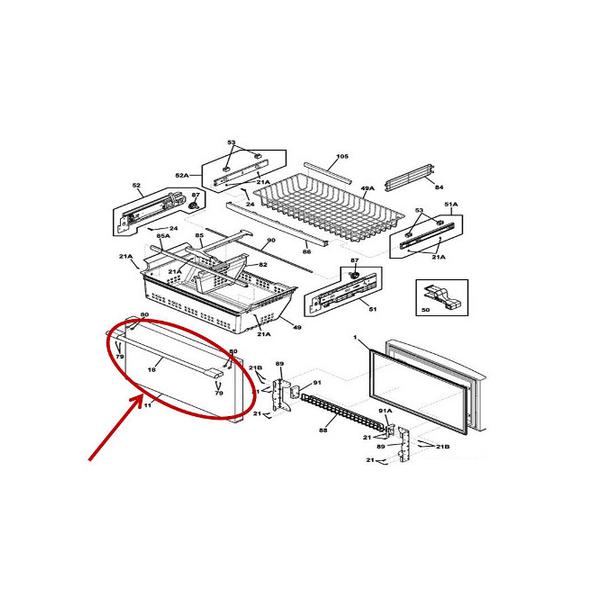 FRIGIDAIRE 241987964 DRAWER (genuine oem part) - Parts Solution Group