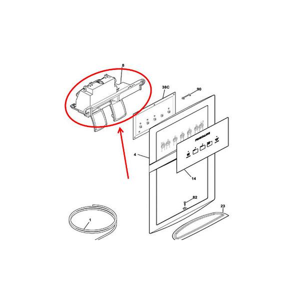 FRIGIDAIRE 242083311 DISPENSER MODULE (genuine oem part) - Parts Solution Group
