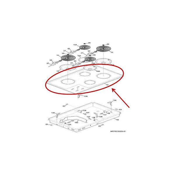 FRIGIDAIRE 305521907 MAIN TOP (genuine oem part) - Parts Solution Group