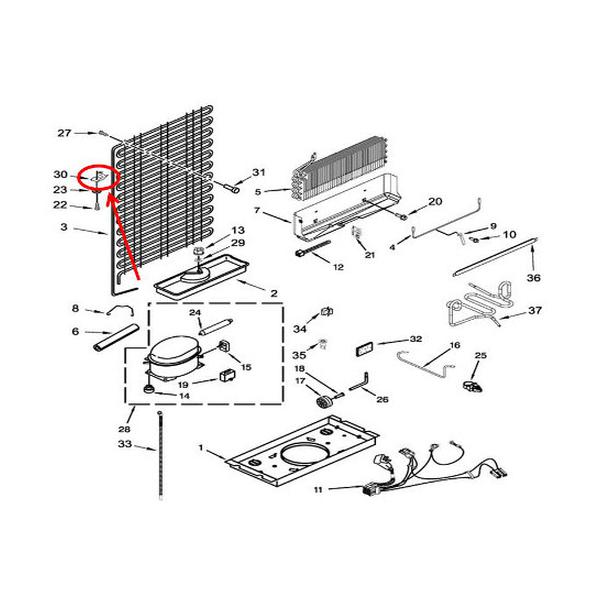 WHIRLPOOL 4386951 REFRIGERATOR CONDENSER FAN MOTOR CLIP (GENUINE OEM PART) - Parts Solution Group