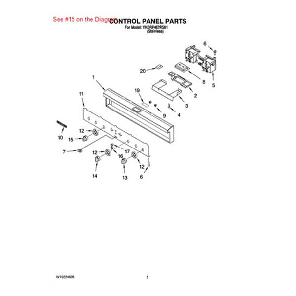 WHIRLPOOL 4455141 RANGE SELECTOR KNOB (GENUINE OEM PART)