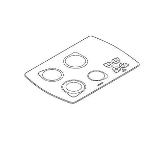 WHIRLPOOL 4455552 COOKTOP MAIN TOP (BLACK) (GENUINE OEM PART)