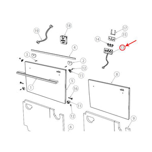 FISHER & PAYKEL 528607P BADGE ASSEMBLY DESIGNER ROHS SVC (GENUINE OEM PART)