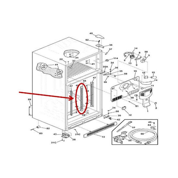 FRIGIDAIRE 5303292395 REFRIGERATOR SHELF CHANNEL (GENUINE OEM PART) - Parts Solution Group