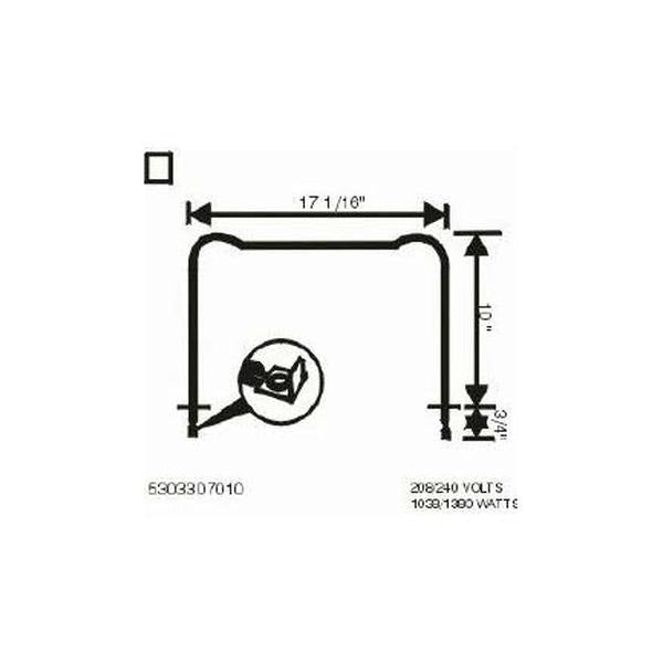 FRIGIDAIRE 5303307010 BAKE ELEMENT (genuine oem part) - Parts Solution Group