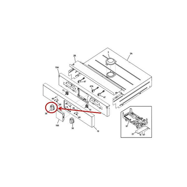FRIGIDAIRE 5304500593 KNOB (genuine oem part) - Parts Solution Group