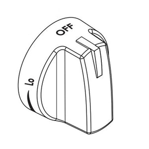 FRIGIDAIRE 5304501618 COOKTOP BURNER KNOB (STAINLESS) (GENUINE OEM PART)