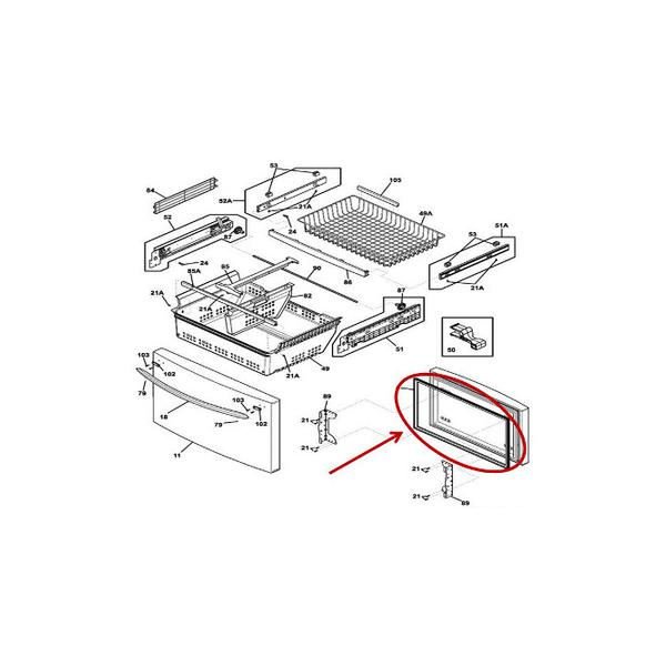 FRIGIDAIRE 5304502762 FREEZER DRAWER GASKET (genuine oem part) - Parts Solution Group